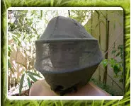 Mosquito net of khaki military head AF