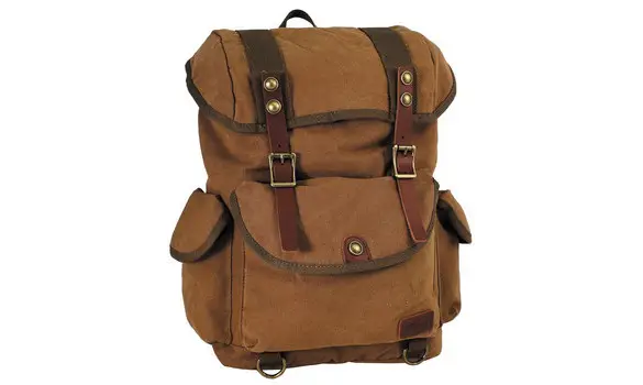 Brown canvas vintage backpack