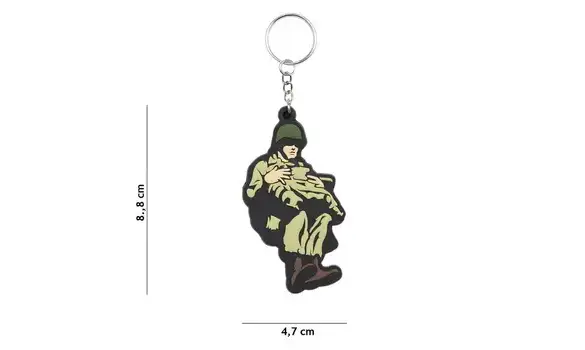 WW2 PVC Paratrooper keyring