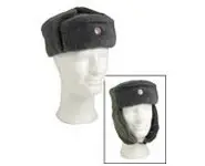Fur hat Ex-RDA NVA with badge
