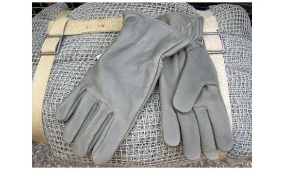 Gants cuir kaki A. Fr. Neuf