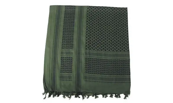 Keffiyeh scarf Khaki-black