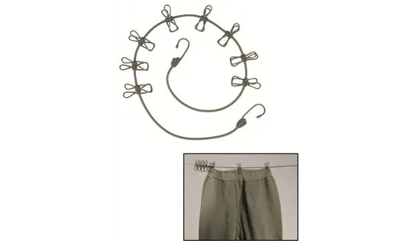 Tensioner integrated with clothespins