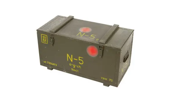 Czech medical wooden crate