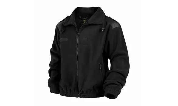Military black fleece jacket