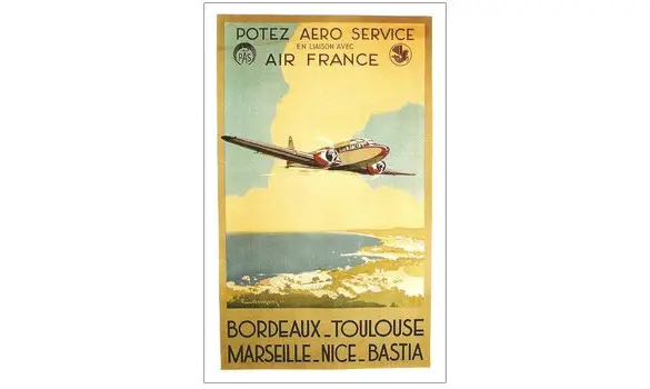 Poster Air France "Potez"