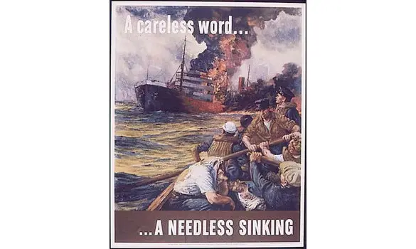 Affiche WW2 US naufrage